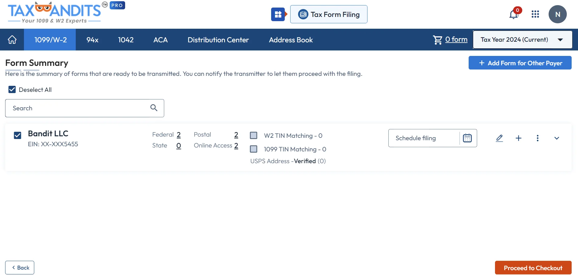 Transmit your Form 1099-DIV to the IRS